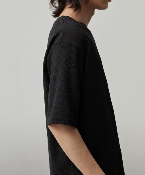 CALLNE(カルネ)の「【CALLNE】Tech Jacquard Crew Neck Short-sleeve T-Shirt / テックジャガードクルーネック半袖T(吸水速乾、抗菌防臭)(Tシャツ/カットソー・メンズ・ブラック・L/M)」の15枚目の写真