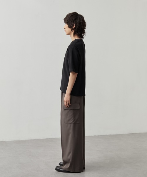 CALLNE(カルネ)の「【CALLNE】Tech Jacquard Crew Neck Short-sleeve T-Shirt / テックジャガードクルーネック半袖T(吸水速乾、抗菌防臭)(Tシャツ/カットソー・メンズ・ブラック・L/M)」の19枚目の写真