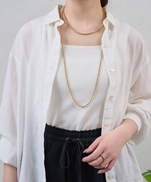 Jena espace merveilleux(ジェナ エスパスメルヴェイユ)の「WEB限/ボールチェーンN(リング・レディース・シルバー/ゴールド・FREE)」の2枚目の写真