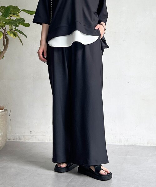 un dix cors（アンディコール）の「スキッパーシャツ×パンツセットアップ（つなぎ/オールインワン・レディース・ブラウン/ブラック/ライトベージュ・FREE）」の5枚目の写真