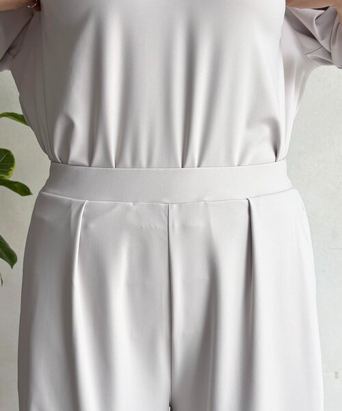 un dix cors（アンディコール）の「スキッパーシャツ×パンツセットアップ（つなぎ/オールインワン・レディース・ブラウン/ブラック/ライトベージュ・FREE）」の16枚目の写真