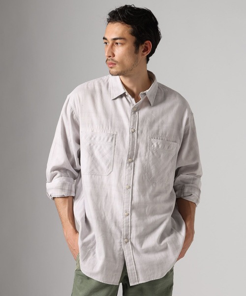BAYFLOW(ベイフロー)の「ダブルガーゼシャツ(シャツ/ブラウス・メンズ・セージグリーン/グレー・MEDIUM/LARGE)」の2枚目の写真