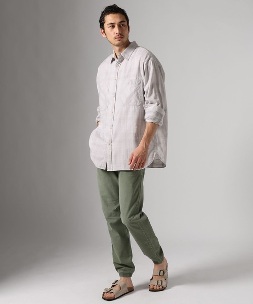 BAYFLOW(ベイフロー)の「ダブルガーゼシャツ(シャツ/ブラウス・メンズ・セージグリーン/グレー・MEDIUM/LARGE)」の3枚目の写真