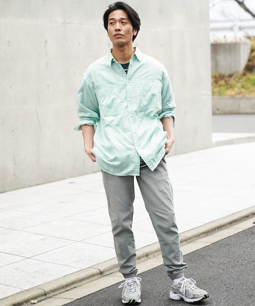 BAYFLOW(ベイフロー)の「ダブルガーゼシャツ(シャツ/ブラウス・メンズ・セージグリーン/グレー・MEDIUM/LARGE)」の9枚目の写真
