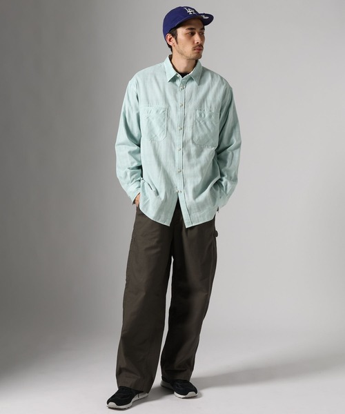 BAYFLOW(ベイフロー)の「ダブルガーゼシャツ(シャツ/ブラウス・メンズ・セージグリーン/グレー・MEDIUM/LARGE)」の11枚目の写真