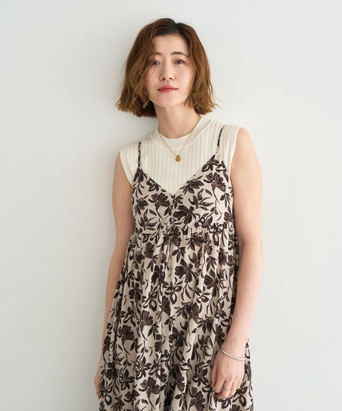 YECCA VECCA（イェッカヴェッカ）の「アートプリントキャミワンピース（ワンピース・レディース・マルチ/ストライプ・FREE）」の14枚目の写真