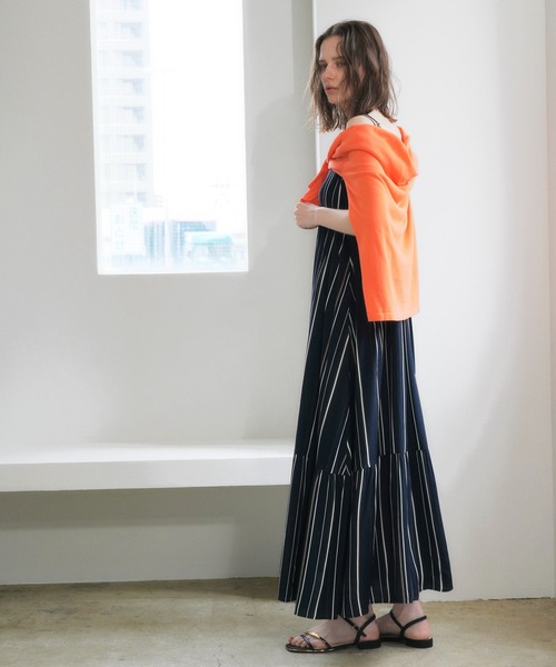 YECCA VECCA（イェッカヴェッカ）の「アートプリントキャミワンピース（ワンピース・レディース・マルチ/ストライプ・FREE）」の9枚目の写真