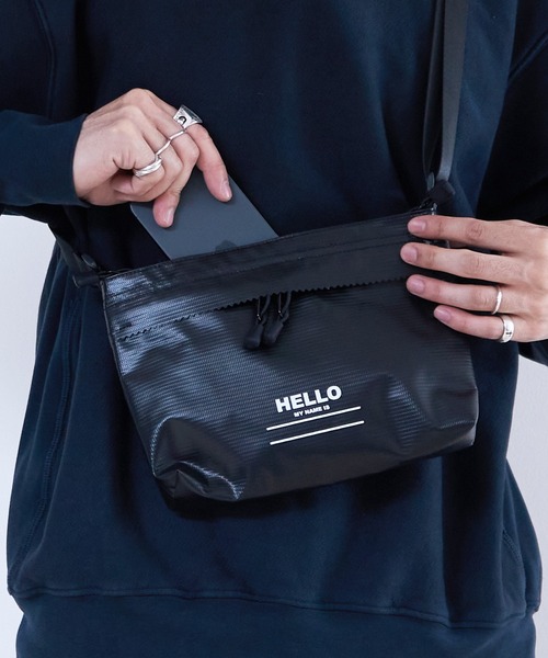1/2 HALF(ニブンノイチハーフ)の「1/2HALF HELLO MESSENGER-S(ボディバッグ/ウエストポーチ・メンズ・ブラック/エメラルド/オリーブ/ブルー/レッド/ホワイト/オレンジ/イエロー・FREE)」の15枚目の写真