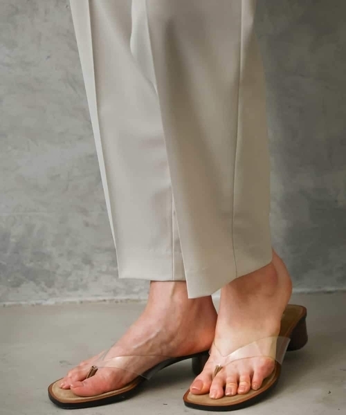 MICHEL KLEIN（ミッシェル・クラン）の「[リラックスボトム]テーパードパンツ（スラックス・レディース・ブラウン/ブラック・38）」の18枚目の写真