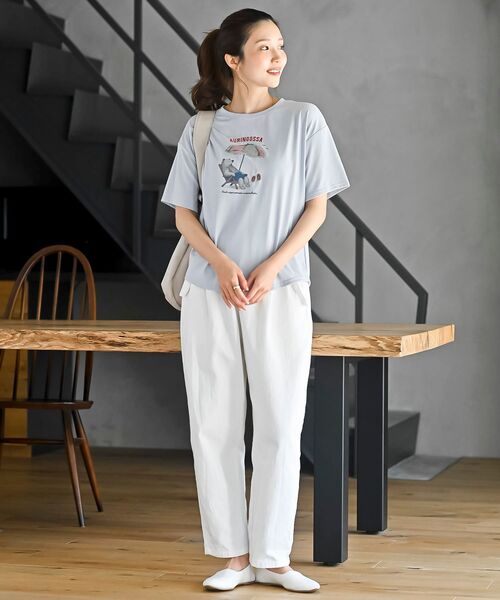 rps(アールピーエス)の「FeelCoolバカンスTシャツ(Tシャツ/カットソー・レディース・グレイッシュブルー/ミント/オフホワイト・フリー)」の22枚目の写真
