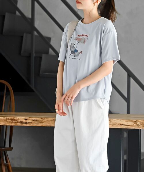 rps(アールピーエス)の「FeelCoolバカンスTシャツ(Tシャツ/カットソー・レディース・グレイッシュブルー/ミント/オフホワイト・フリー)」の19枚目の写真