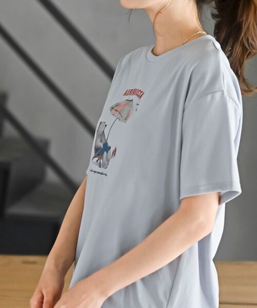 rps(アールピーエス)の「FeelCoolバカンスTシャツ(Tシャツ/カットソー・レディース・グレイッシュブルー/ミント/オフホワイト・フリー)」の16枚目の写真