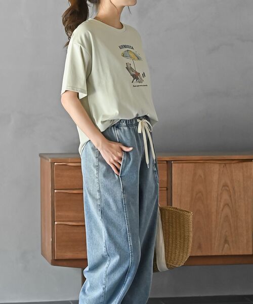 rps(アールピーエス)の「FeelCoolバカンスTシャツ(Tシャツ/カットソー・レディース・グレイッシュブルー/ミント/オフホワイト・フリー)」の13枚目の写真
