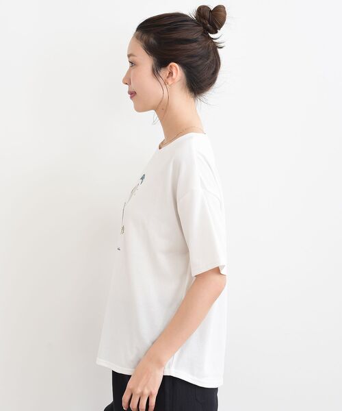 rps(アールピーエス)の「FeelCoolバカンスTシャツ(Tシャツ/カットソー・レディース・グレイッシュブルー/ミント/オフホワイト・フリー)」の5枚目の写真