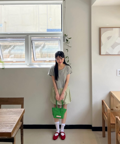 DER KOFFER（デルコッファー）の「SHOPPER CANVAS MINI [GREEN SPRING]（トートバッグ・レディース・グリーン・FREE）」の5枚目の写真
