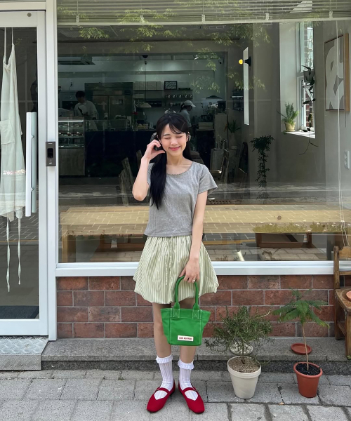 DER KOFFER（デルコッファー）の「SHOPPER CANVAS MINI [GREEN SPRING]（トートバッグ・レディース・グリーン・FREE）」の6枚目の写真
