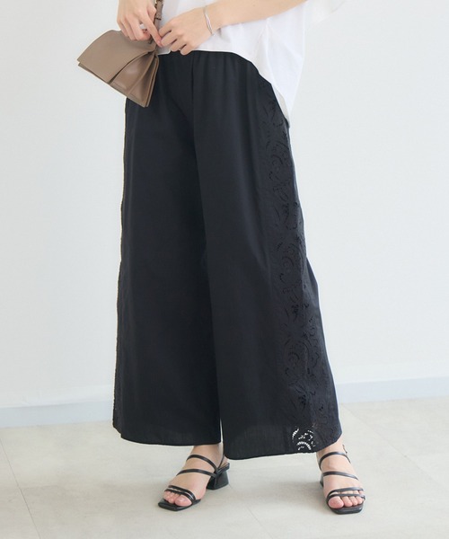 KATHARINE ROSS(キャサリンロス)の「綿100% サイドエンブロイダリーパンツ(その他パンツ・レディース・ブラック・MEDIUM)」の20枚目の写真