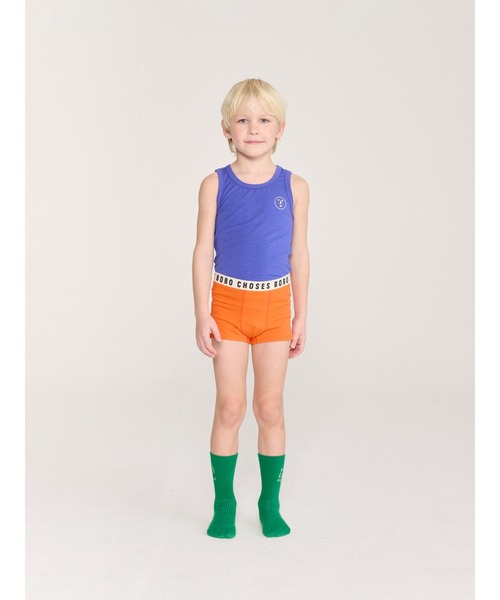 BOBO CHOSES(ボボショーズ)の「Have Fun Face tank top(タンクトップ・キッズ・ブルー・12-13y/10-11y/8-9y/6-7YEAR/4-5YEAR)」の1枚目の写真