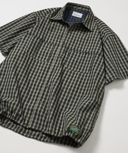 BOWTE バウト 24SS FINX COTTON FRILL DRESS SHIRT ショートスリーブシャツ 241-01-0014 カーキブラウン系 F FREAK'S STORE（フリークスストア） ブラウス シャツ Foxfire
