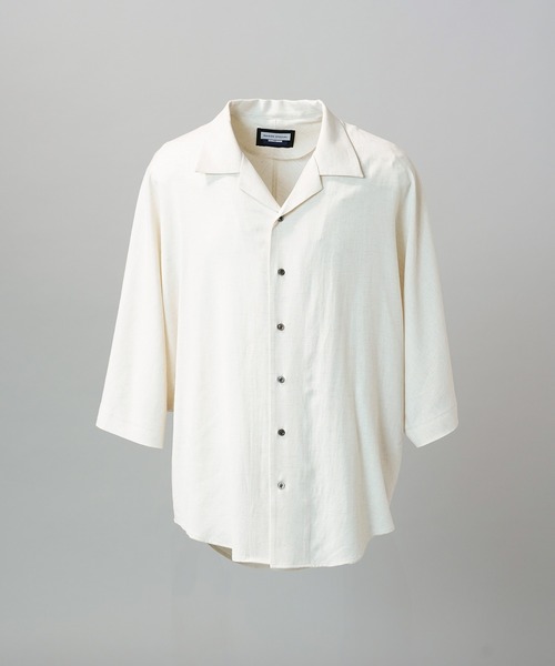UNISEX》Drapey Georgette Prime-Over Open Collar Dolman Sleeve