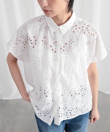 for/c（フォーシー）の「コットンレースシャツ【サスティナブル】（シャツ/ブラウス）」