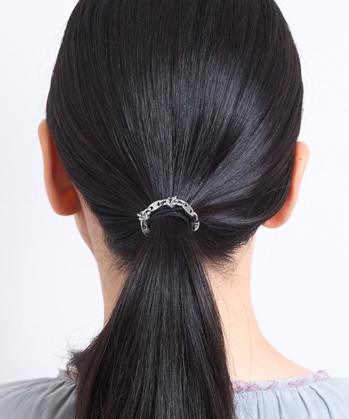 Zoule（ゾーラ）の「Zoule ゾーラ：STAINLESS ステンレスシリーズ　Stainless H-2　ヘアー　ポニー　ヘアゴム（ヘアゴム・レディース・シルバー/ゴールド・FREE）」の4枚目の写真