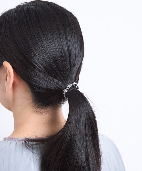Zoule（ゾーラ）の「Zoule ゾーラ：STAINLESS ステンレスシリーズ　Stainless H-2　ヘアー　ポニー　ヘアゴム（ヘアゴム・レディース・シルバー/ゴールド・FREE）」の5枚目の写真