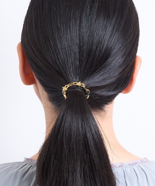 Zoule（ゾーラ）の「Zoule ゾーラ：STAINLESS ステンレスシリーズ　Stainless H-2　ヘアー　ポニー　ヘアゴム（ヘアゴム・レディース・シルバー/ゴールド・FREE）」の7枚目の写真