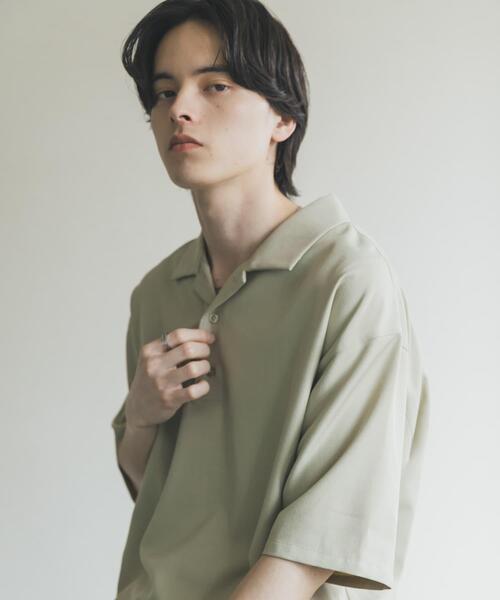 SENSE OF PLACE by URBAN RESEARCH(センスオブプレイスバイアーバンリサーチ)の「ハイツイストプルオーバーショートスリーブシャツ(シャツ/ブラウス・メンズ・チャコールグレー/ブルー/ライトベージュ・LARGE/MEDIUM)」の17枚目の写真