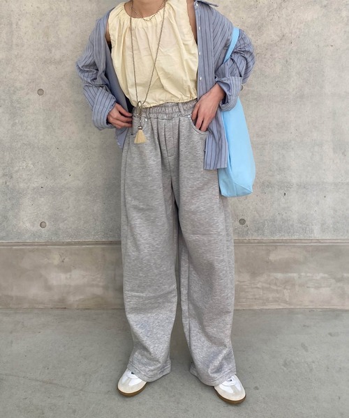 ISOOK(アイスー)の「ピーチスキンストライプシャツ(kiharu select) / 長袖 ブラウス オーバー ルーズ 青シャツ(シャツ/ブラウス・レディース・ライトブルー/ピンク・FREE)」の11枚目の写真