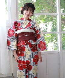 和なでしこ（ワナデシコ）の「選べるヘコ帯12柄 ときめき恋浴衣2点セット（浴衣）」