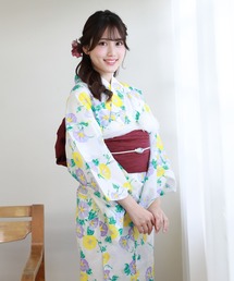 和なでしこ（ワナデシコ）の「選べるヘコ帯12柄 ときめき恋浴衣2点セット（浴衣）」