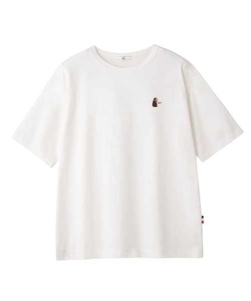EASTBOY（イーストボーイ）の「Tシャツ ワンポイント Guri ビーグル 犬 プリントT（Tシャツ/カットソー・キッズ・ダークグリーン/オフホワイト・9号/11号）」の2枚目の写真