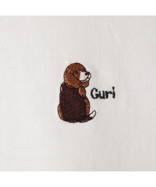 EASTBOY（イーストボーイ）の「Tシャツ ワンポイント Guri ビーグル 犬 プリントT（Tシャツ/カットソー・キッズ・ダークグリーン/オフホワイト・9号/11号）」の4枚目の写真