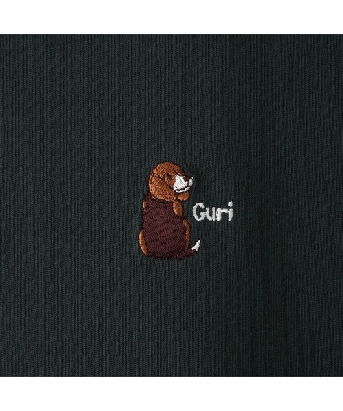 EASTBOY（イーストボーイ）の「Tシャツ ワンポイント Guri ビーグル 犬 プリントT（Tシャツ/カットソー・キッズ・ダークグリーン/オフホワイト・9号/11号）」の7枚目の写真