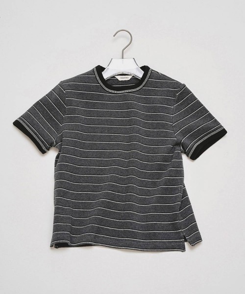 TODAYFUL(トゥデイフル)の「【TODAYFUL/トゥデイフル】Border Ringer Tee/ボーダーリンガーT(Tシャツ/カットソー・レディース・ダークグレー/ブラウン・FREE)」の4枚目の写真