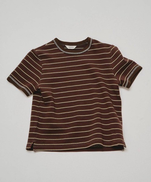 TODAYFUL(トゥデイフル)の「【TODAYFUL/トゥデイフル】Border Ringer Tee/ボーダーリンガーT(Tシャツ/カットソー・レディース・ダークグレー/ブラウン・FREE)」の10枚目の写真
