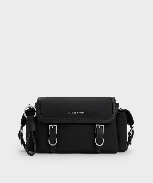 CHARLES & KEITH(チャールズ & キース)の「Levy レヴィー ナイロン バックル クロスボディバッグ(ボディバッグ/ウエストポーチ・レディース・スミクロ/オートミール・S)」の18枚目の写真
