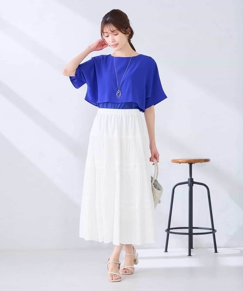 a.v.v(アーヴェヴェ)の「【UVカット/接触冷感】ケープトップス(Tシャツ/カットソー・レディース・ブラック/ブルー/ライトグレー/ダークインディゴブルー・36/38/40)」の8枚目の写真