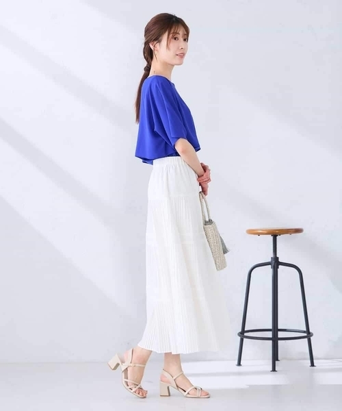 a.v.v(アーヴェヴェ)の「【UVカット/接触冷感】ケープトップス(Tシャツ/カットソー・レディース・ブラック/ブルー/ライトグレー/ダークインディゴブルー・36/38/40)」の10枚目の写真