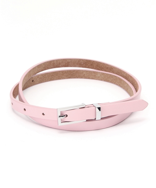 NATURAL BEAUTY BASIC（ナチュラルビューティーベーシック）の「レザースレンダーベルト（ベルト・レディース・ホワイト/ピンク/ベージュ/ブラック・MEDIUM）」の4枚目の写真