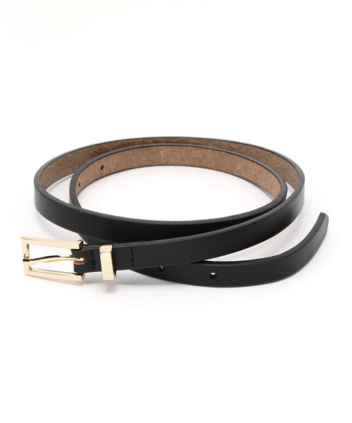 NATURAL BEAUTY BASIC（ナチュラルビューティーベーシック）の「レザースレンダーベルト（ベルト・レディース・ホワイト/ピンク/ベージュ/ブラック・MEDIUM）」の2枚目の写真