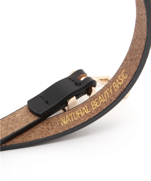 NATURAL BEAUTY BASIC（ナチュラルビューティーベーシック）の「レザースレンダーベルト（ベルト・レディース・ホワイト/ピンク/ベージュ/ブラック・MEDIUM）」の7枚目の写真