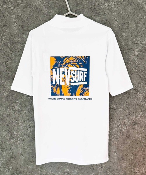 NEV（ネブ）の「メンズ ラッシュガード 水着 半袖 プリント ロゴ バックプリント ネブサーフ NEV（Tシャツ/カットソー・メンズ・ネイビー/ホワイト系その他/ブラック/オレンジ/チャコールグレー/オフホワイト/イエロー/ロイヤルブルー・L/M/XL）」の3枚目の写真
