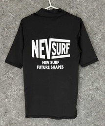 メンズ ラッシュガード 水着 半袖 プリント ロゴ バックプリント ネブサーフ NEV