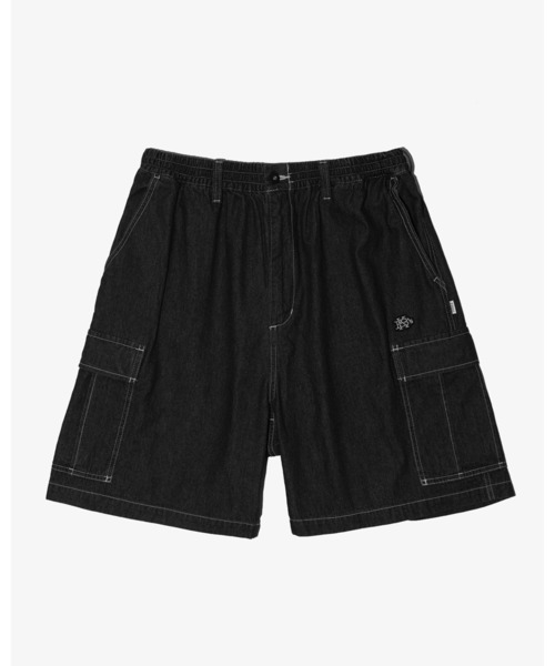 KEBOZ(ケボズ)の「LIGHT DENIM CARGO SHORTS(デニムパンツ・メンズ・ブラック/インディゴブルー・M/L/XL/2XL)」の1枚目の写真