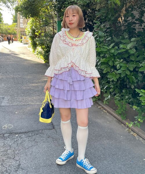 HELLO.SANFRANCISCO(ハローサンフランシスコ)の「【HELLO.SANFRANCISCO/ハローサンフランシスコ】レースボレロメロウブラウス(シャツ/ブラウス・レディース・ブラック/ブルー/ホワイト・ONE SIZE)」の16枚目の写真