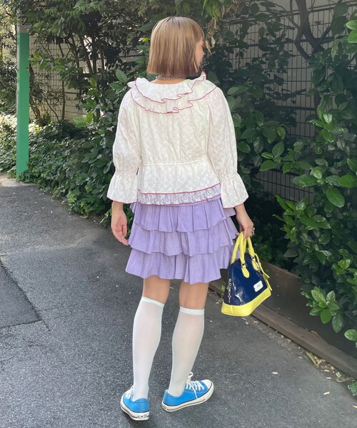 HELLO.SANFRANCISCO(ハローサンフランシスコ)の「【HELLO.SANFRANCISCO/ハローサンフランシスコ】レースボレロメロウブラウス(シャツ/ブラウス・レディース・ブラック/ブルー/ホワイト・ONE SIZE)」の18枚目の写真