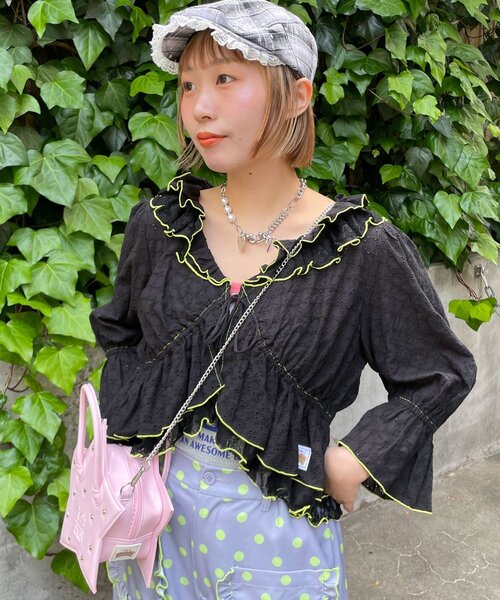 HELLO.SANFRANCISCO(ハローサンフランシスコ)の「【HELLO.SANFRANCISCO/ハローサンフランシスコ】レースボレロメロウブラウス(シャツ/ブラウス・レディース・ブラック/ブルー/ホワイト・ONE SIZE)」の19枚目の写真