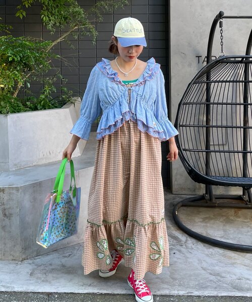 HELLO.SANFRANCISCO(ハローサンフランシスコ)の「【HELLO.SANFRANCISCO/ハローサンフランシスコ】レースボレロメロウブラウス(シャツ/ブラウス・レディース・ブラック/ブルー/ホワイト・ONE SIZE)」の4枚目の写真